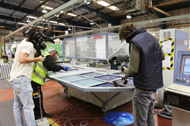 Filming on the set of Made In Britain