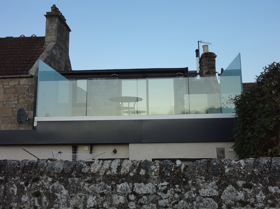 A glass balcony