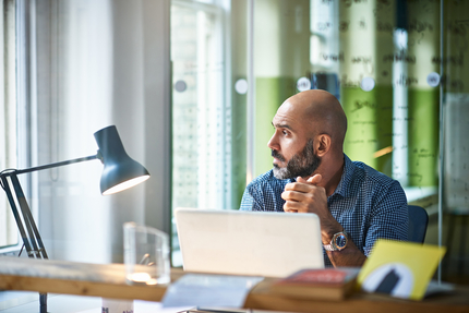 A man at his desk