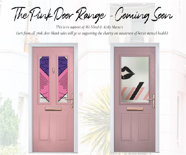 A pink door range has been produced by Doorco to support We Mind & Kelly Matters.