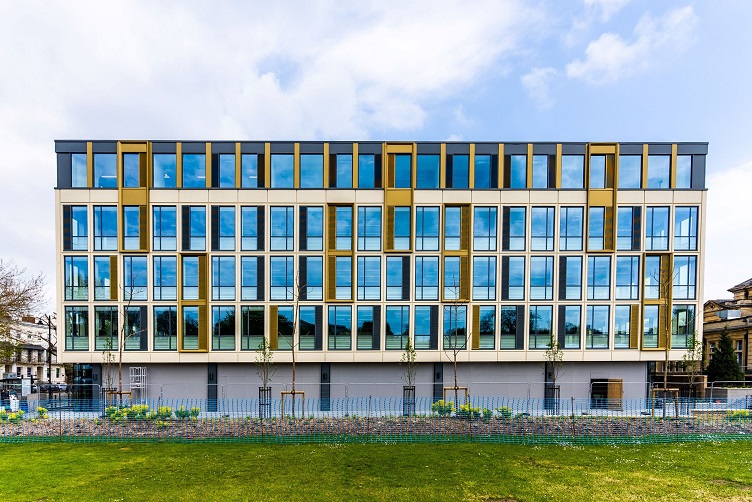 The Quadrangle building in the historic heart of Cheltenham.