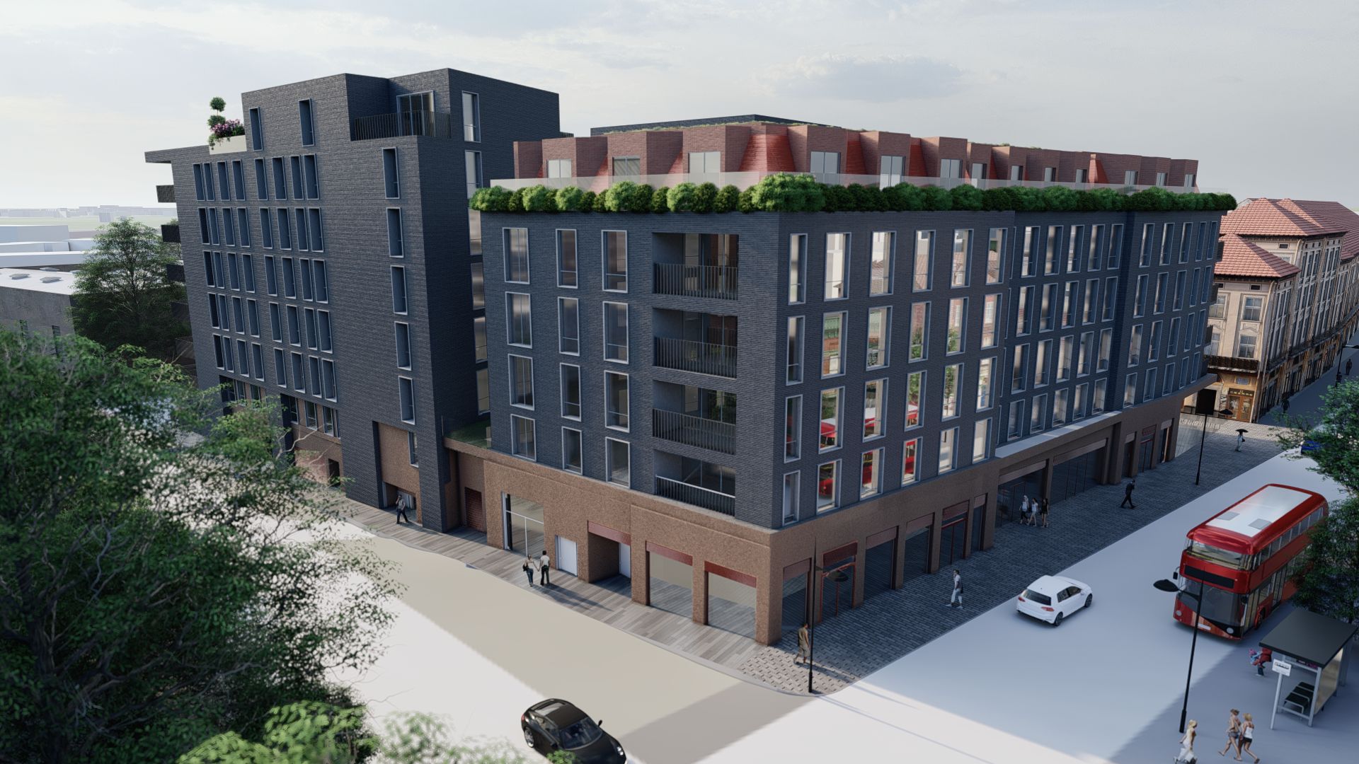 An artist's impression of Wilmott Dixon's planned new development in Brentford, London.