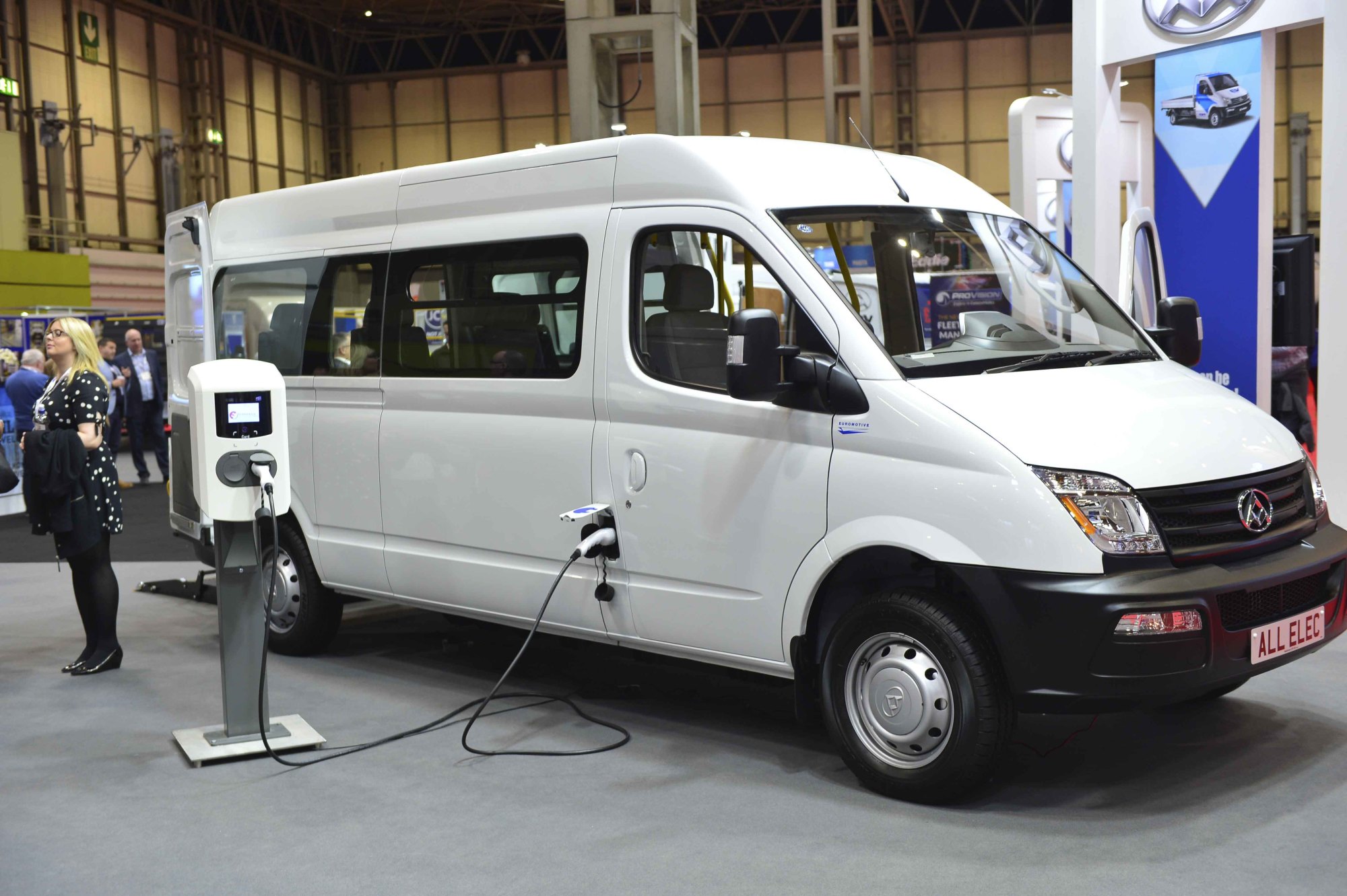 An electric van.