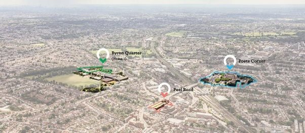 The proposed sites for house building in Harrow.