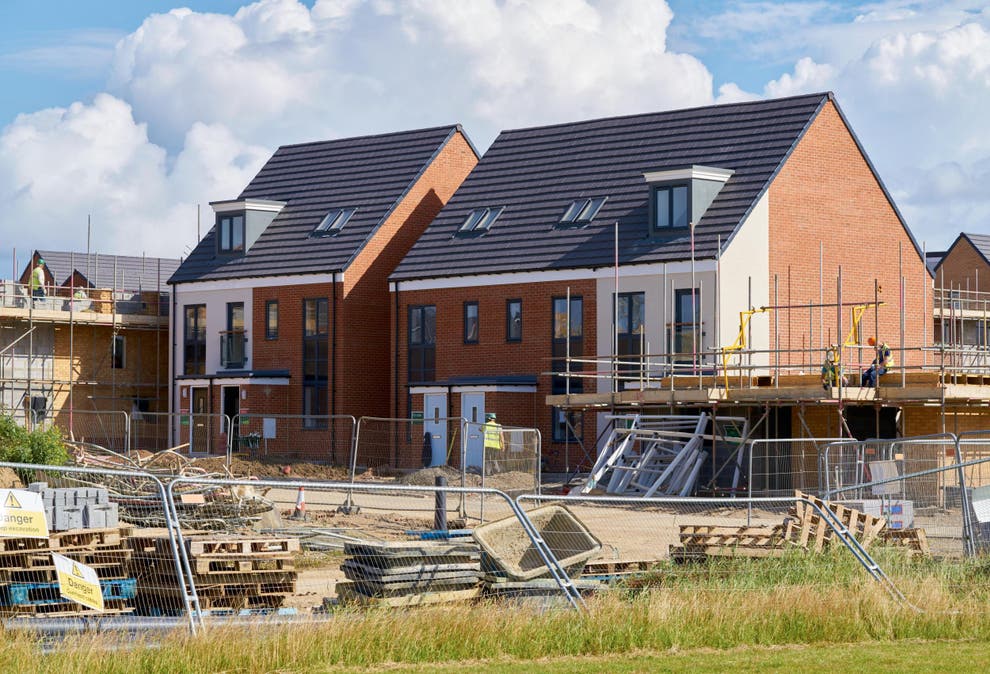 Houses under construction