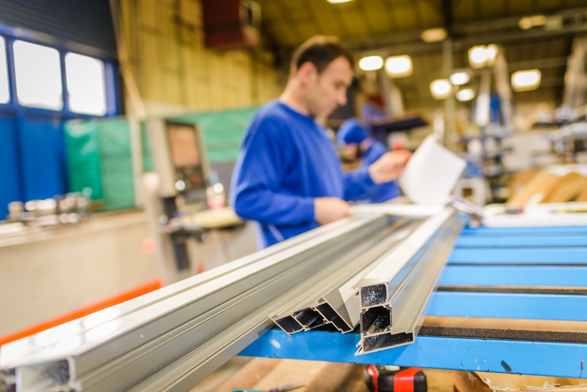 A man working in a factory