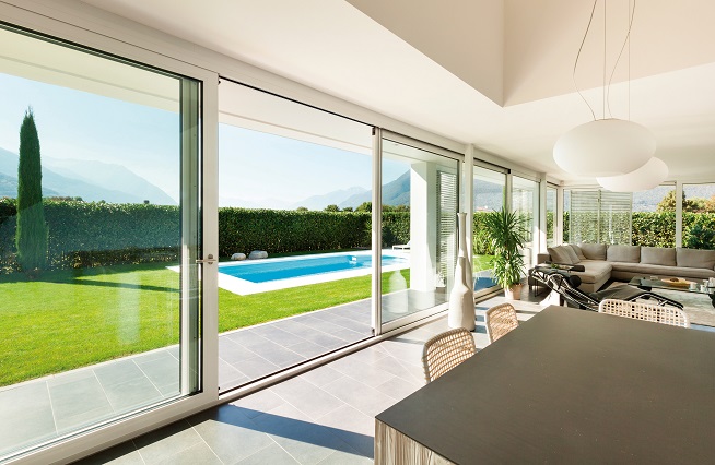 Patio doors looking out over garden