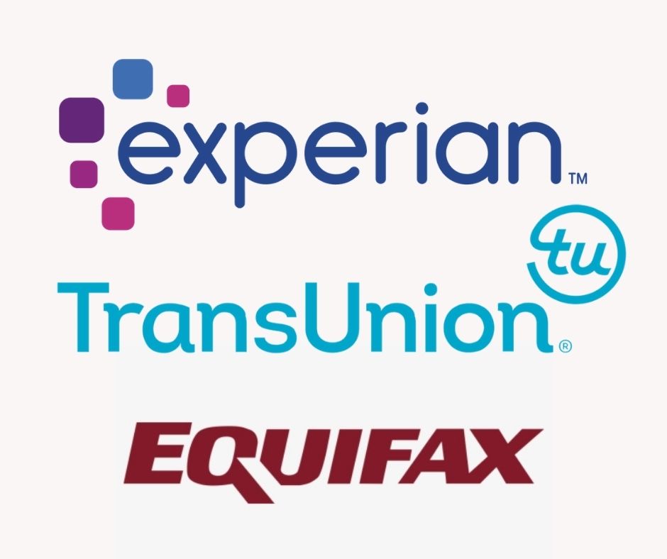 Experian, TransUnion and Equifax logos