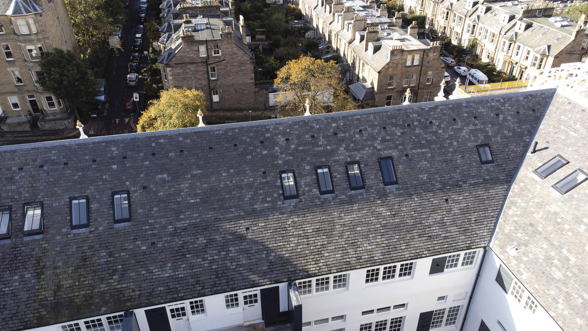 Picture: Keylite conservation roof windows have been showcased at an Edinburgh luxury living development.