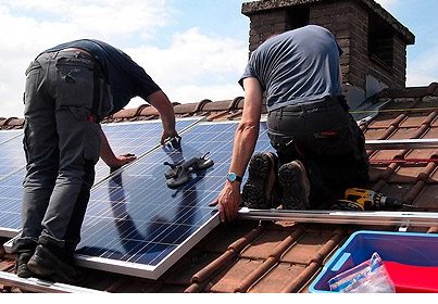 Men working on a roof