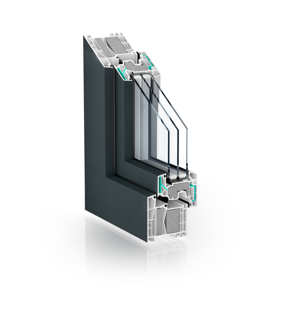 Kömmerling’s System 88 tilt and turn platform with ProStratoTec technology.