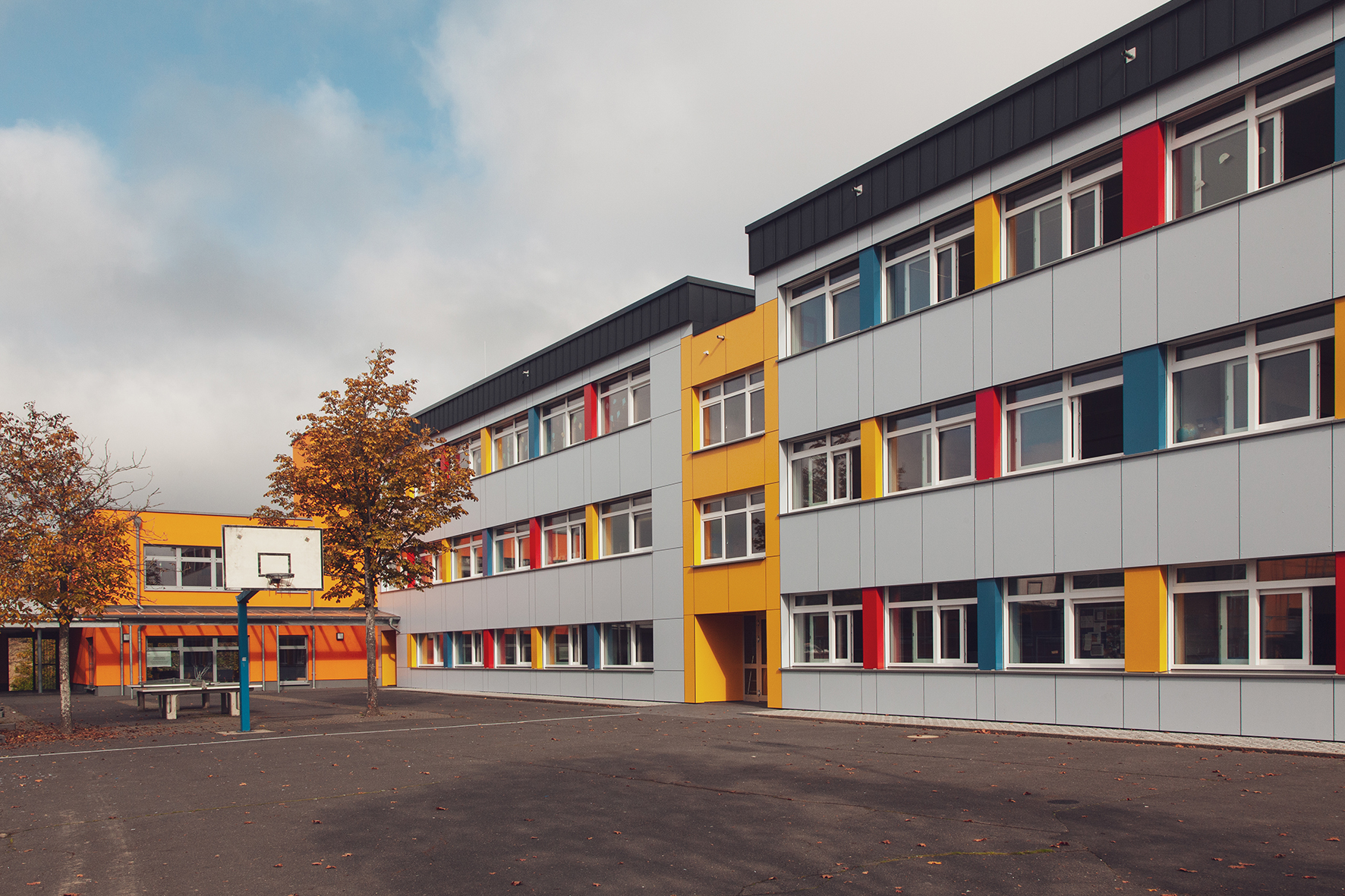 School with new windows installed