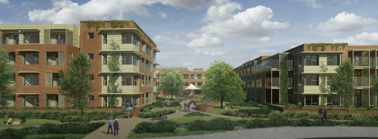 Artists' impressions of a housing development